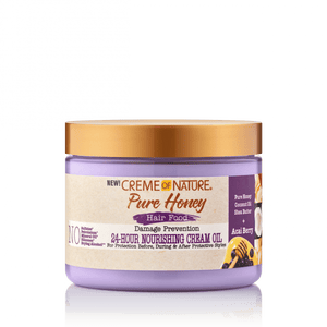 CREME OF NATURE Pure Honey Hair Food Acai Berry 24 Hour Nourishing Cream Oil 4.7OZ - Beautylicious Canada