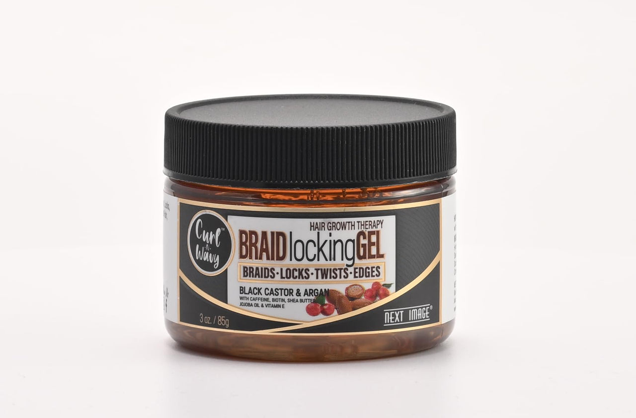 CURL N WAVY BRAID LOCKING GEL BLACK CASTOR & ARGAN 3 OZ - Beautylicious Canada