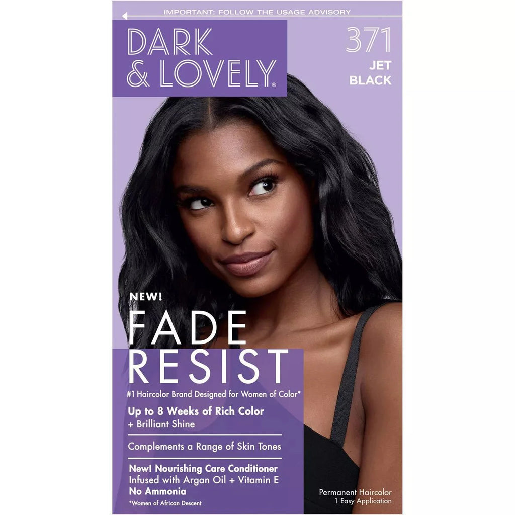 Dark and Lovely Fade Resist Rich Conditioning Hair Color Jet Black 371 - Beautylicious Canada