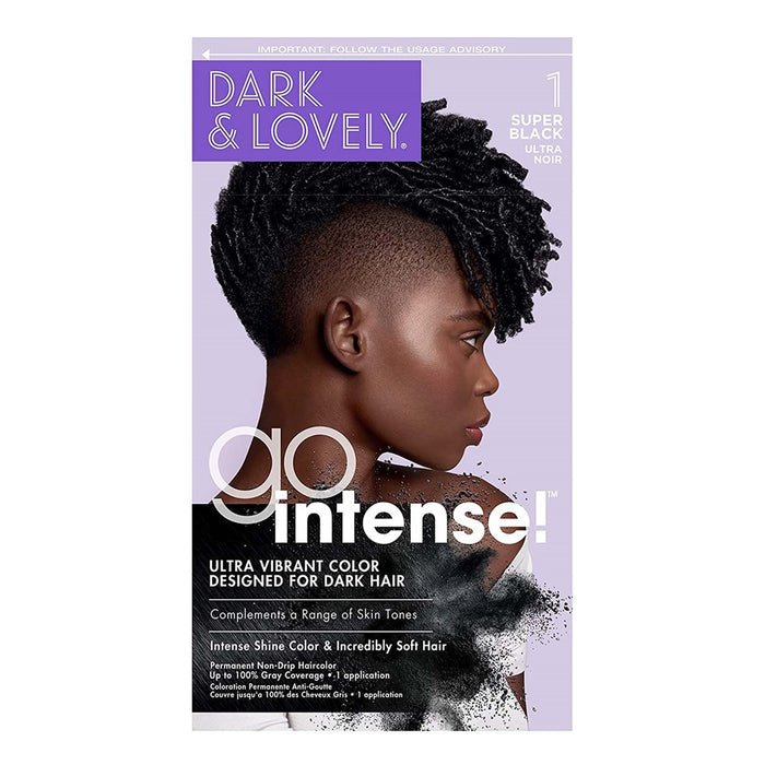 DARK & LOVELY Go Intense Hair Color 01 SUPER BLACK - Beautylicious Canada