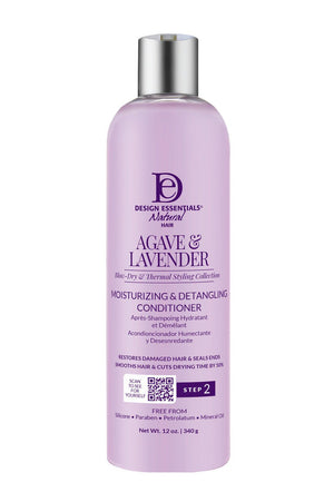 DESIGN ESSENTIALS Agave & Lavender Moisturizing & Detangling Conditioner 12OZ - Beautylicious Canada