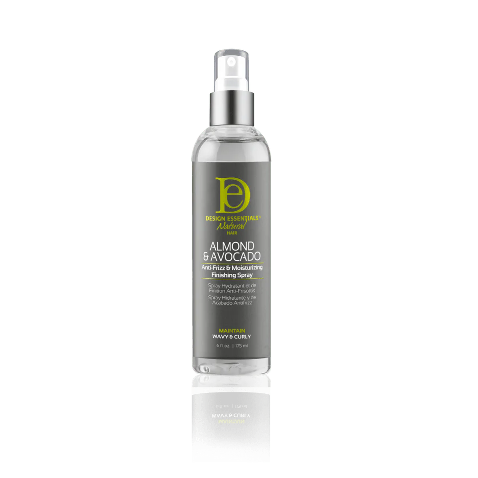 DESIGN ESSENTIALS ALMOND & AVOCADO ANTI FRIZZ & MOISTURIZING FINISHING SPRAY 6OZ - Beautylicious Canada