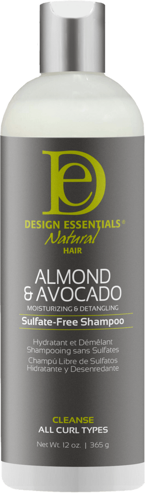 DESIGN ESSENTIALS ALMOND&AVOCADO SULFATE FREE SHAMPOO 12OZ - Beautylicious Canada