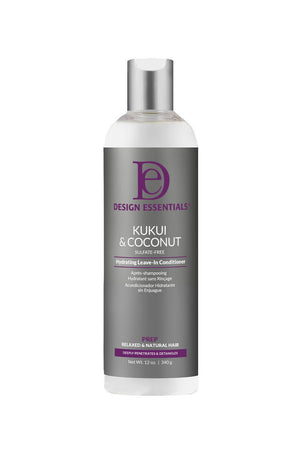 DESIGN ESSENTIALS KUKUI & COCONUT SULFATE FREE HYDRATING LEAVE IN CONDITIONER 12OZ - Beautylicious Canada