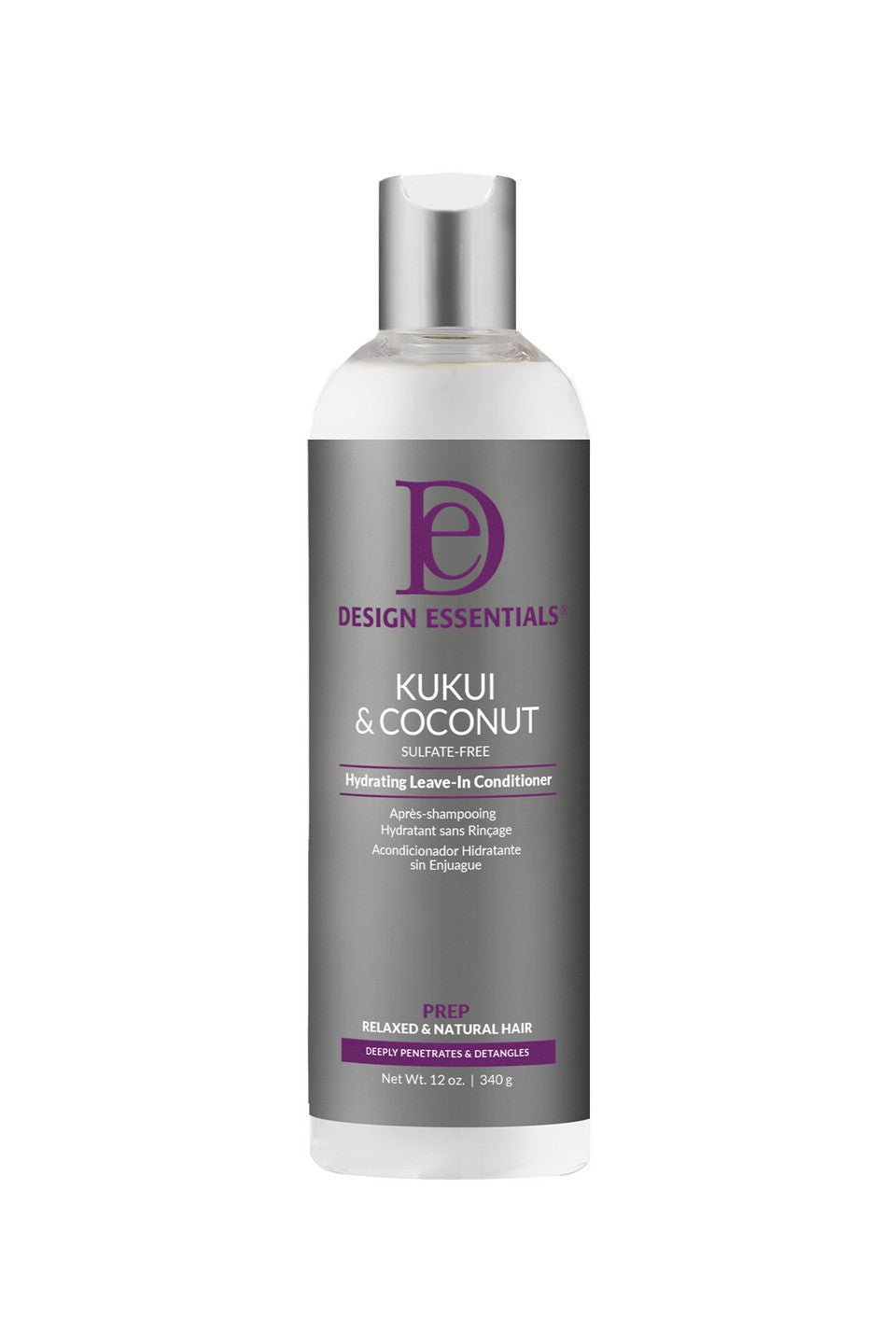 DESIGN ESSENTIALS KUKUI & COCONUT SULFATE FREE HYDRATING LEAVE IN CONDITIONER 12OZ - Beautylicious Canada