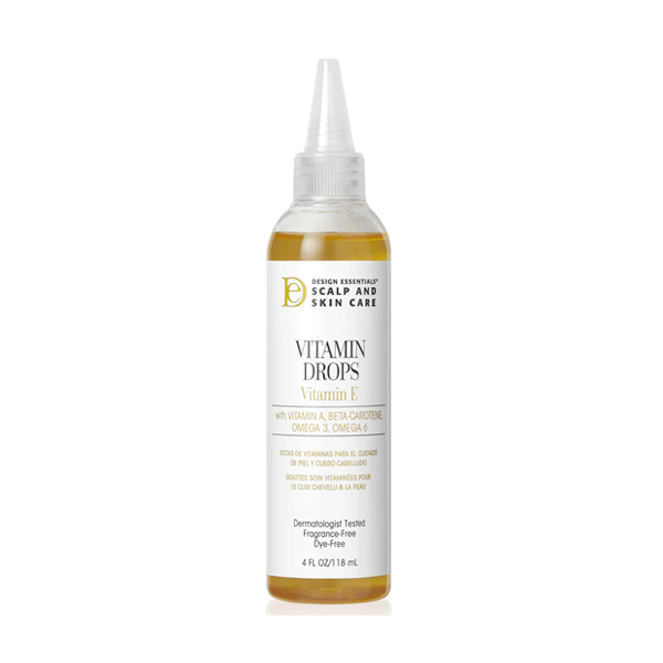 DESIGN ESSENTIALS SCALP & SKIN CARE Vitamin Drops – Vitamin E 4oz - Beautylicious Canada