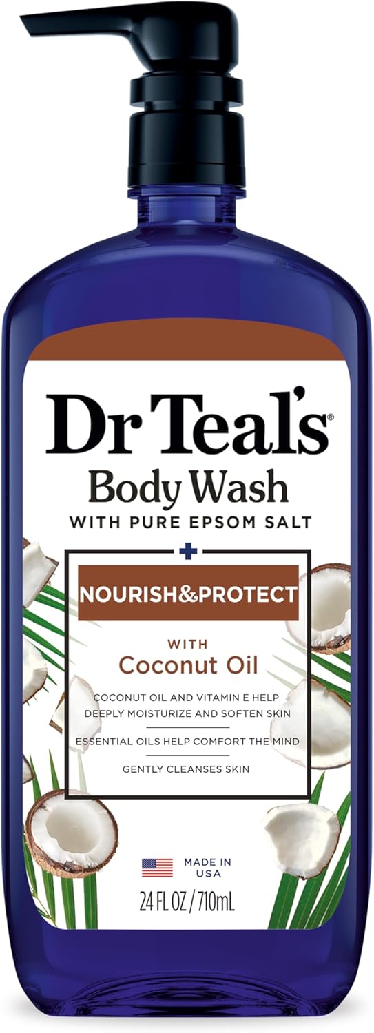 DR TEAL'S BODY WASH COCONUT OIL 24OZ - Beautylicious Canada