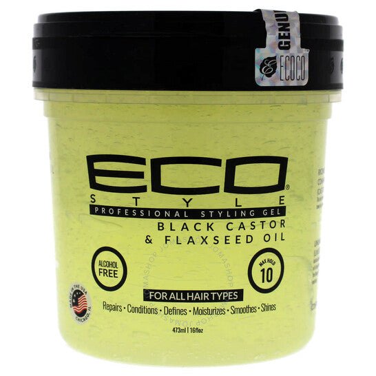 ECO STYLE GEL BLACK CASTOR 16oz - Beautylicious Canada
