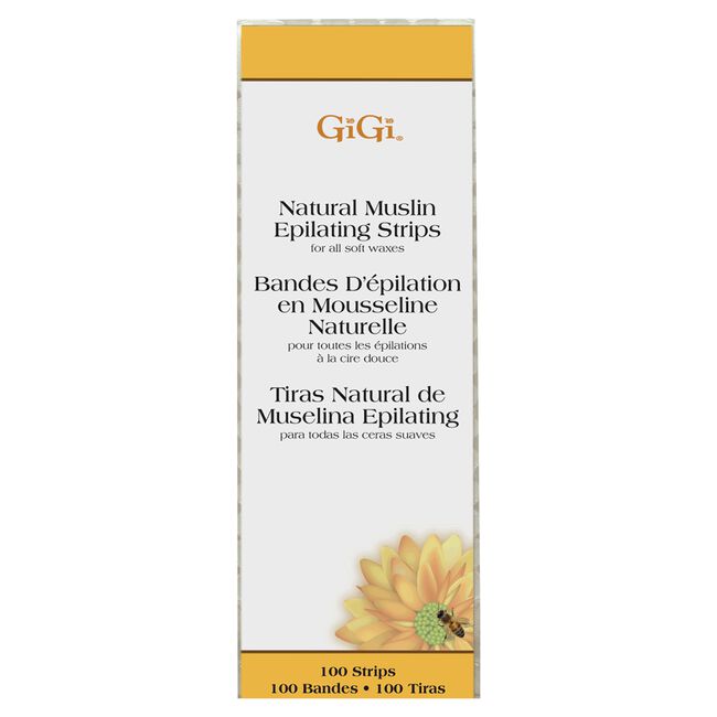 GIGI Small Natural Muslin Stripas 100PK - Beautylicious Canada