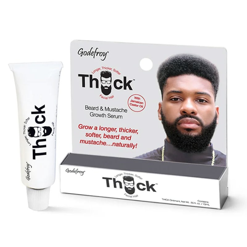 GODYFROY THICK FACIAL HAIR BEARD&MUSTACHE&GROWTH SERUM 50FL.Oz