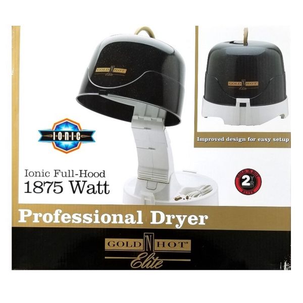 Gold 'N Hot Ionic Full - Hood 1875 Watt Professional Dryer - Beautylicious Canada