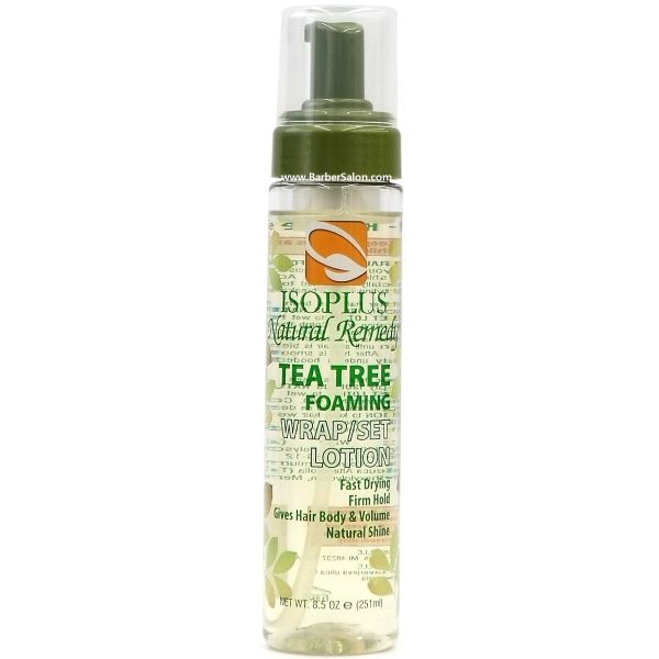 ISOPLUS natural remedy tea tree foaming warp/set lotion