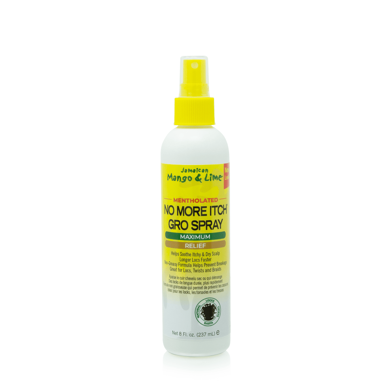 JAMACIAN MANGO & LIME MENTHOLATED NO MORE ITCH GRO SPRAY 8OZ - Beautylicious Canada