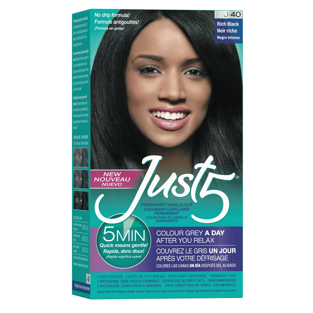 JUST 5 HAIR COLOR J40 RICH BLACK - Beautylicious Canada