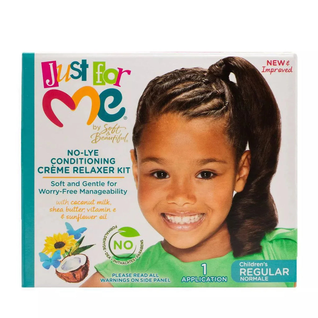Just For Me No - Lye Conditioning Crème Relaxer Kit - Beautylicious Canada