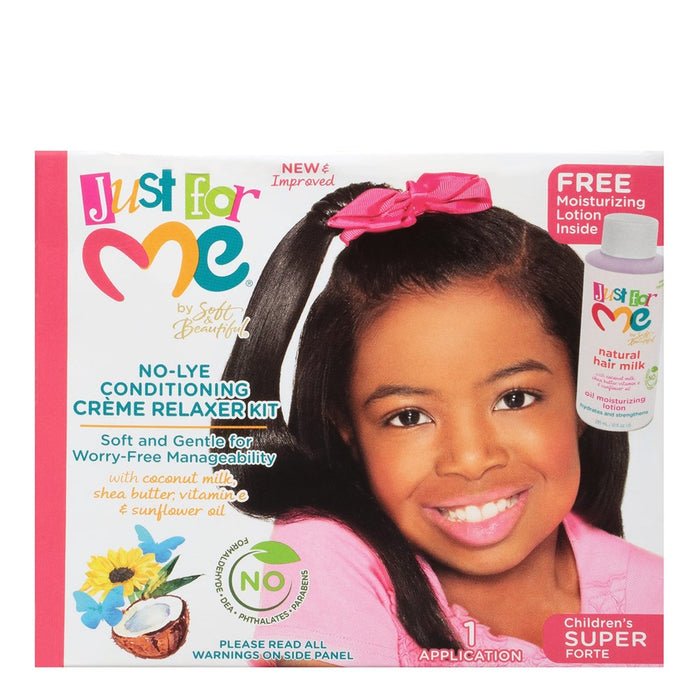 JUST FOR ME No - Lye Conditioning Creme Relaxer Kit Super - Beautylicious Canada