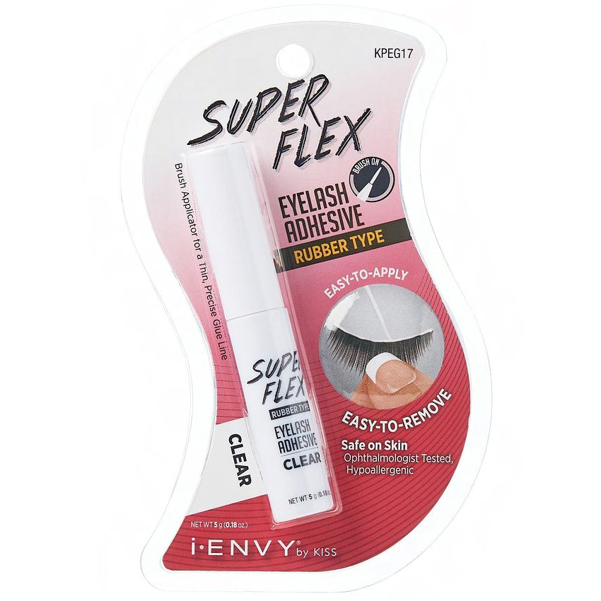 I_ENVY SUPER STRONG WATERPROOF EYELASH ADHESIVE CLEAR  RUBBER TYPE  KPEG17   0.17 Oz