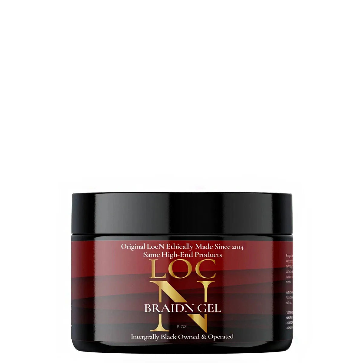 LOCN BRAIDN GEL integrally black owned & operated 8.Oz