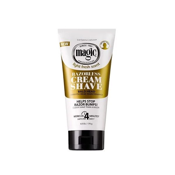 MAGIC RAZORLESS CREAM SHAVE SMOOTH FOR BALD HEAD MAINTENANCE 6OZ - Beautylicious Canada