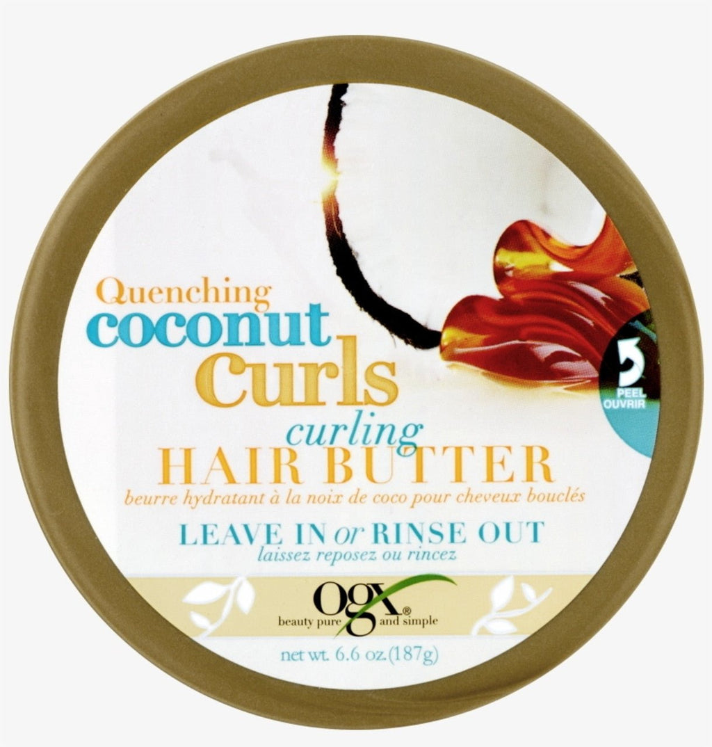 Ogx Quenching Coconut Curls Curling Leave in Hair Butter For Hair Motorization, 6.6 Oz - Beautylicious Canada