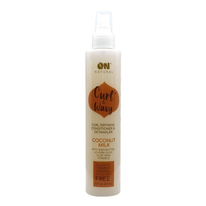 ON NATURAL Curl & Wavy Coconut Milk Conditioner & Detangler 8OZ - Beautylicious Canada