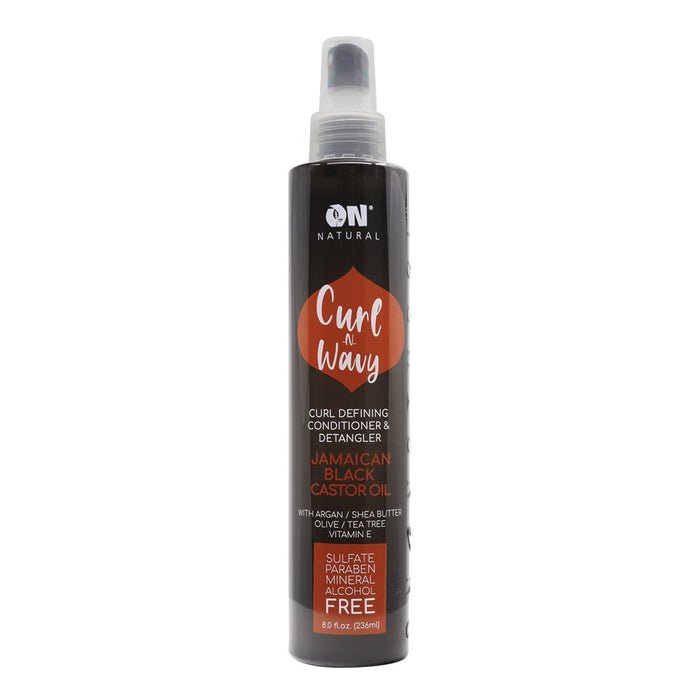 ON NATURAL Curl & Wavy Jamaican Black Castor Conditioner & Detangler 8OZ - Beautylicious Canada