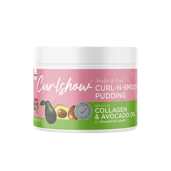 ORS Olive Oil Curlshow Curl N Smooth Pudding Infused with Collagen & Avocado Oil for Strength & Length 12 oz - Beautylicious Canada