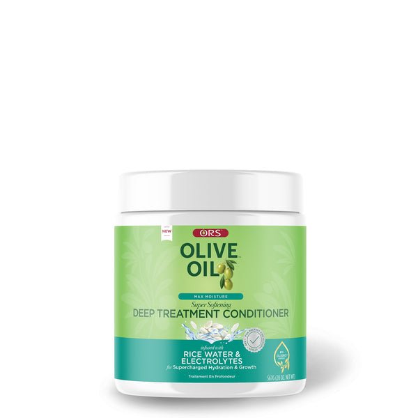 ORS Olive Oil Max Moisture Super Softening Deep Treatment Conditioner Infused with Rice Water & Electrolytes 20OZ - Beautylicious Canada