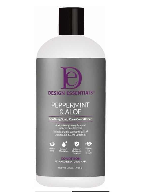 DESIGN ESSENTIALS peppermint & aloe soothing scalp care conditioner 32OZ