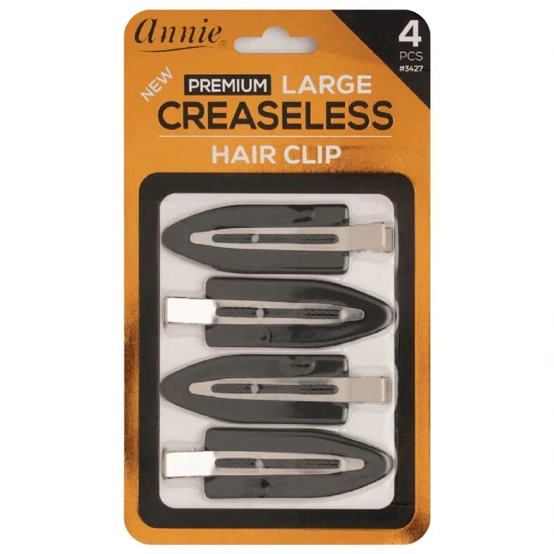 ANNIE PREMIUM CREASELESS HAIR CLIP LARGE 4PCS #3427   0.12 Oz
