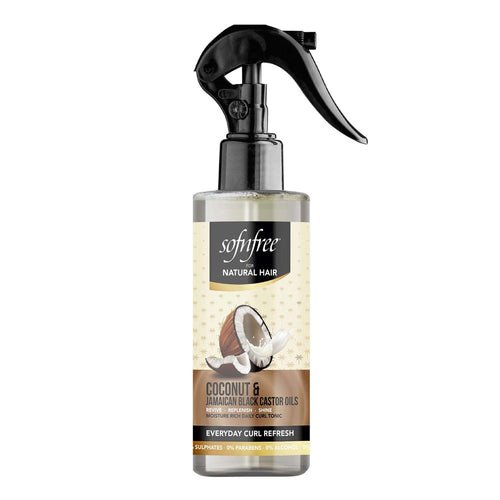 SOFN'FREE Coconut & Jamaican Black Castor Oils Everyday Curl Refresh 8oz - Beautylicious Canada