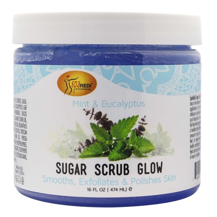 SPA REDI Sugar Scrub Glow Mint & Eucalyptus 16OZ - Beautylicious Canada