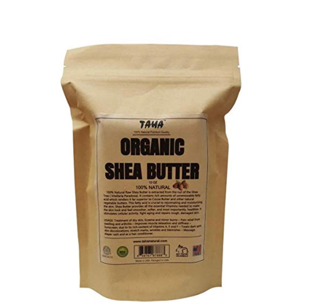 TAHA 100% SHEA BUTTER BAG 12OZ - Beautylicious Canada