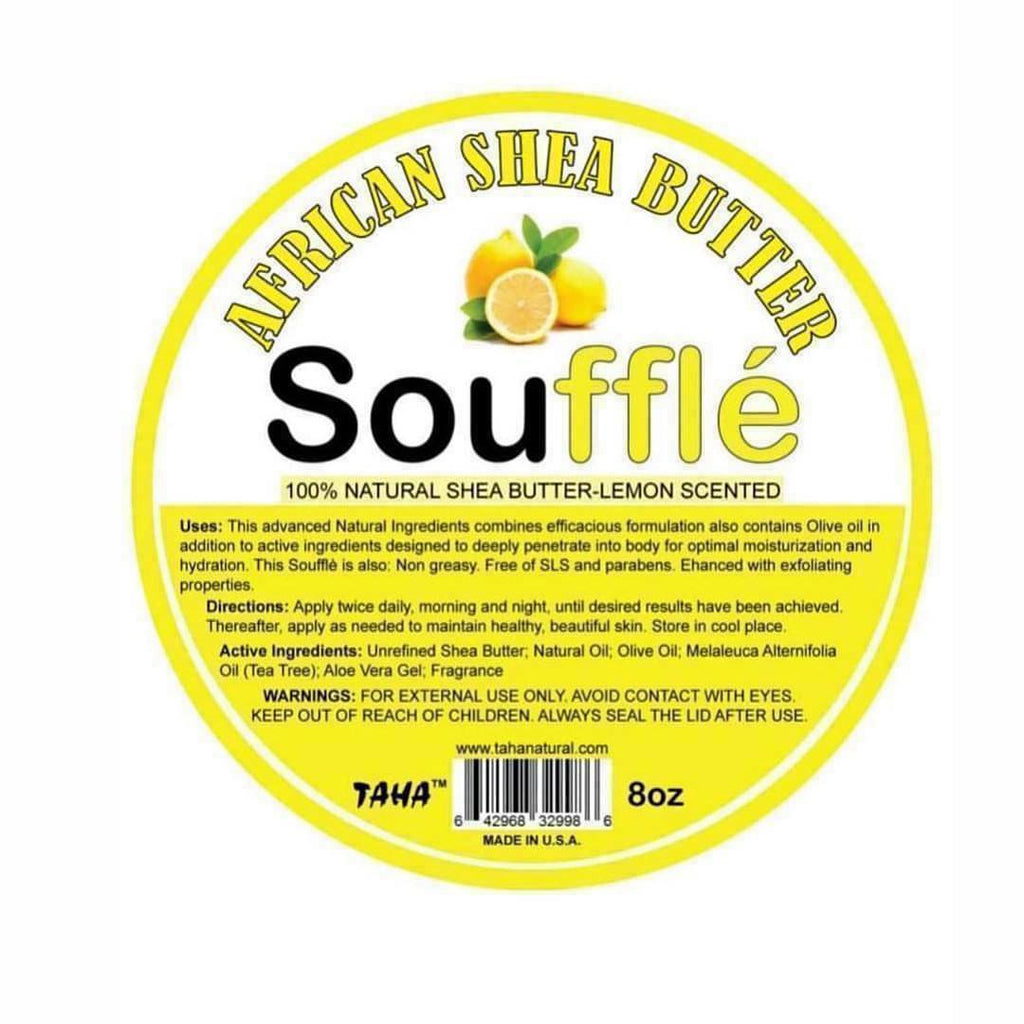 TAHA AFRICAN SHEA BUTTER SOUFFLE LEMON SCENTED 8OZ - Beautylicious Canada
