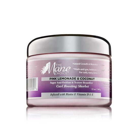 THE MANE CHOICE Pink Lemonade & Coconut Super Anti - Oxidant & Texture Beautifier Curl Boosting Sherbet 12OZ - Beautylicious Canada