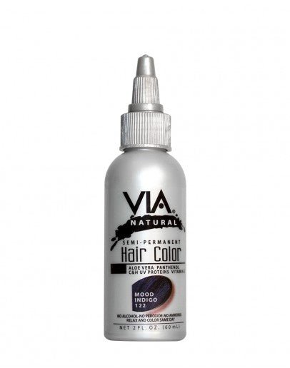 VIA NATURAL Semi - Permanent Hair Color *122 MOOD INDIGO 2OZ - Beautylicious Canada