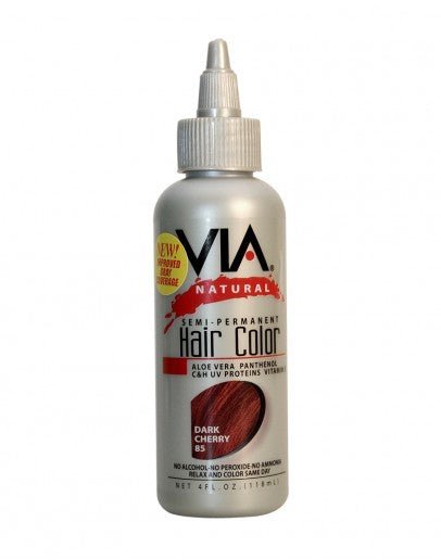 VIA NATURAL Semi - Permanent Hair Color *85 DARK CHERRY 2OZ - Beautylicious Canada